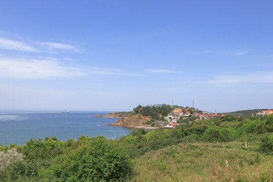 Blue sky view in Kilyos, Istanbul.