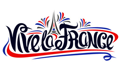 Obraz premium Viva La France Illustration Template