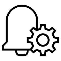 alarm simple line icon