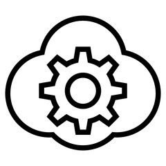 cloud simple line icon