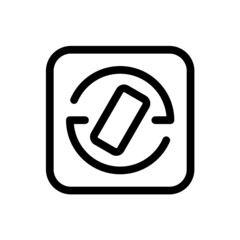 Rotation icon with square style