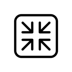 Obraz premium Minimize icon with square style