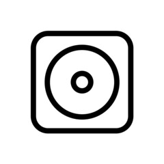 Record button icon with square style