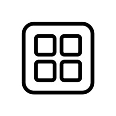 Menu button icon square style