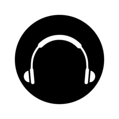 Fototapeta na wymiar Headphone icon, earphone icon vector illustration. Headset icon symbol isolated