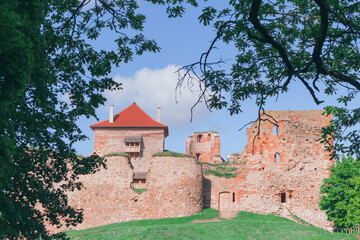 An old medieval castle in Bauska, Latvia
