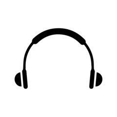 Headphone icon, earphone icon vector illustration. Headset icon symbol isolated