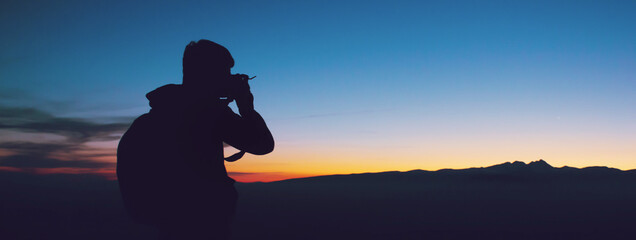 the photographer travels and photographs beautiful landscapes