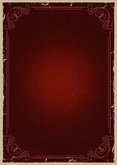 Red abstract vintage template
