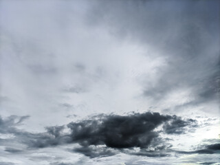 Dramatic sky clouds before rain. Abstract nature background. Weather concept. Dark tone
