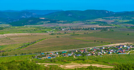 peninsula in the spring. View from the Mount Sapun