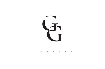 Initial GG logo design vector