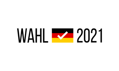 bundestagswahl 2021 - german federal elections, vector poster or banner