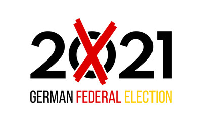 german federal election 2021, vector banner or social media post template