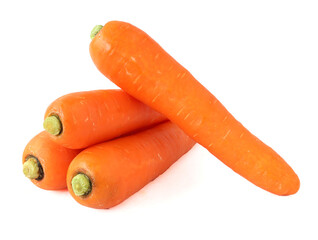 Carrots isolated on a white background.