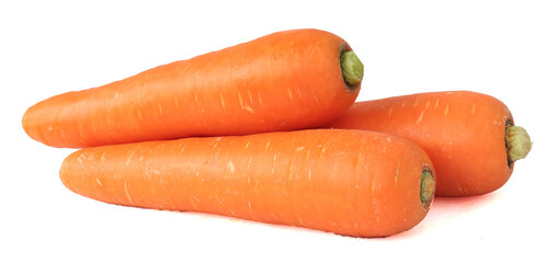 Carrots isolated on a white background.