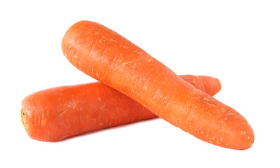 Carrots isolated on a white background.