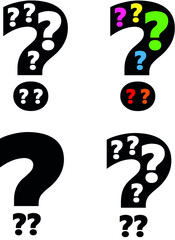 Collection of artistic question marks