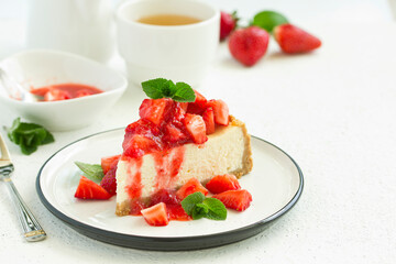 Strawberry cheesecake ... Selective focus.