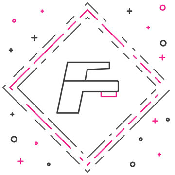 recommend clip art: Line Water tap icon isolated on white background. Colorful outline concept. Vector