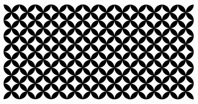 Black ellipse rotating on the white background