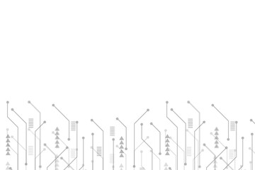 Abstract white lines and dots connect background. Technology connection digital data concept