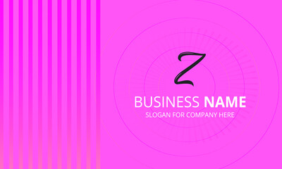 Obraz premium Simple Pink Business Banner Background With Stripes