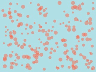 Abstract red circles with powder blue background