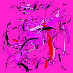 Contemporary poster, book cover, brochure, background template design. Abstract line shape composition. Trendy conceptual illustration. Creative minimalist artistic. Graphic resource, wall decoration.