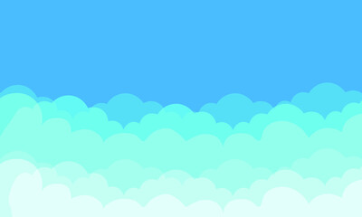 Abstract Blue Cloudy Background Illustration