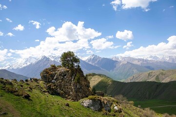In the upper reaches of the Dzheyrakh gorge. The Republic of Ingushetia. Russia