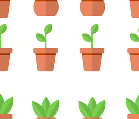 Small tree vector pattern isolated on white background