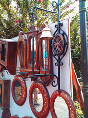 Wooden handicraft wall hanging home decor display for shell