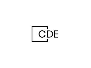 Fototapeta na wymiar CDE Letter Initial Logo Design Vector Illustration