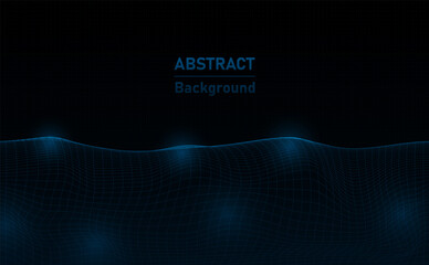 Abstract spectrum wave grid.Abstract wave background blue color.vector and illustration.