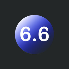 A flat icon illustration vector of monthly shocking sale on June 6. Online store offer new item and price discounts on this date. 