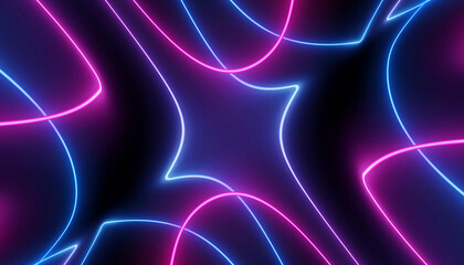 neon blue pink curvy futuristic abstract galaxy curvy lines laser scientific Sci-Fi high resolution