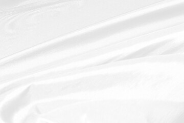 Obraz premium abstract drop clean fashion woven beautiful soft fabric smooth curve shape decorative textile white background