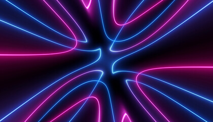 neon blue pink curvy futuristic abstract galaxy curvy lines laser scientific Sci-Fi high resolution