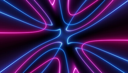 neon blue pink curvy futuristic abstract galaxy curvy lines laser scientific Sci-Fi high resolution