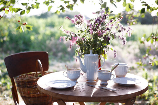 tea party in the garden