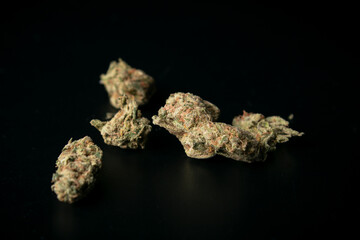 Close up of marijuana in great detail.