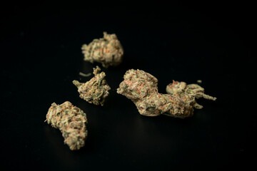 Close up of marijuana in great detail.