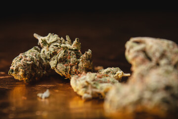 Close up of marijuana in great detail.