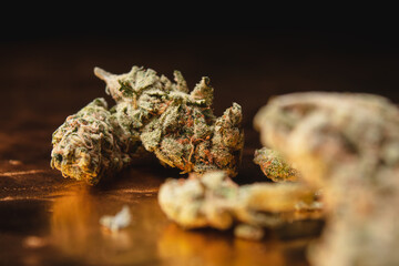 Close up of marijuana in great detail.