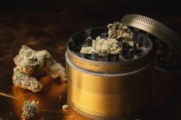 Close up of marijuana in great detail.