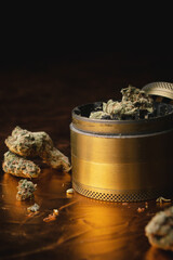 Close up of marijuana in great detail.