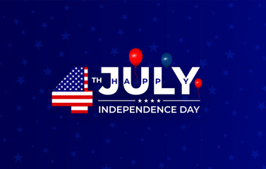 USA Independence Day background with elements of the American flag. 4th of July. USA independence day celebration background.