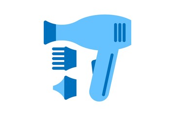 Hair dryer icon. Vector linear sign, symbol, logo of hair dryer for mobile concept and web design. Icon for the website of the store of household appliances, gadgets and electronics.