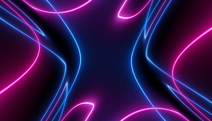 neon blue pink curvy futuristic abstract galaxy curvy lines laser scientific Sci-Fi high resolution